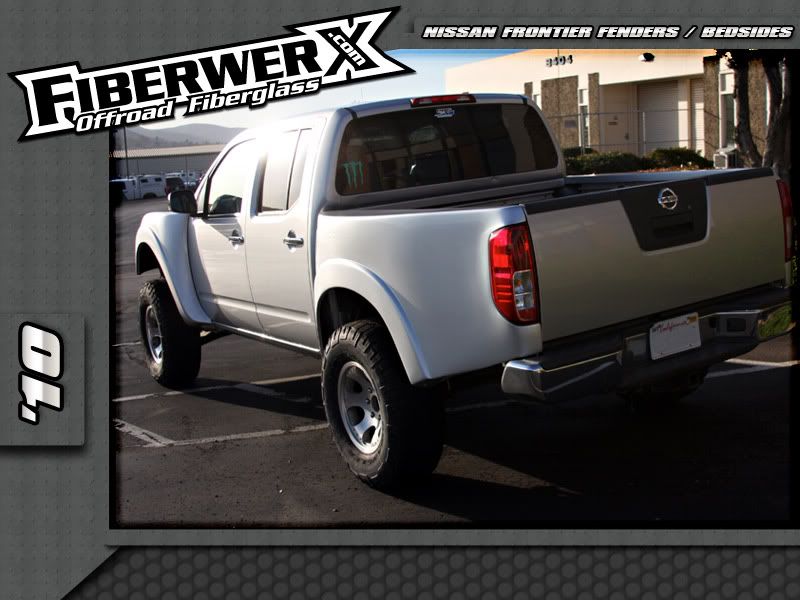 1 piece clip, fiberglass bedsides, fenders for Nissan Frontier
